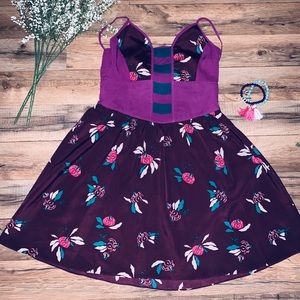 Ecote plum floral dress